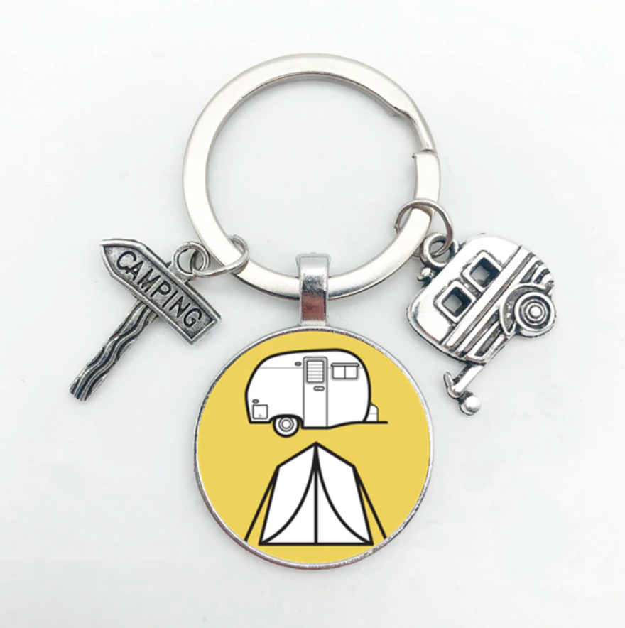 Wohnmobil Schlüsselanhänger - Geschenk Camper Schlüsselanhänger - 2er Pack  Camper Schlüsselanhänger Set - Lustiges Campingzubehör - Geschenk